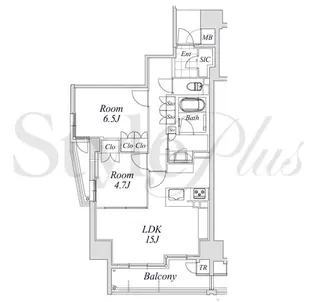 ブランズ車道駅前【10階】の間取り