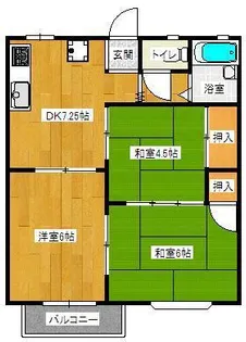 ジュネス大宮【2階】の間取り