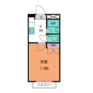 コーポタカラB【2階】の間取り