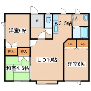 ルネッサンス柏木A【1階】の間取り