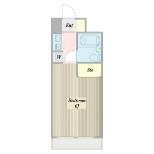 フラッツ東湘【4階】の間取り