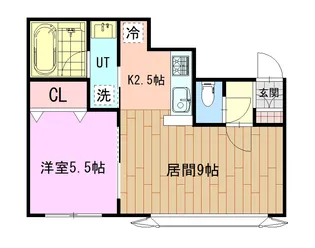 きはんたハイツ【1階】の間取り