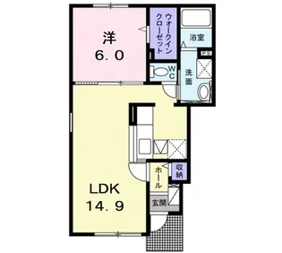 コンフォートV A【1階】の間取り