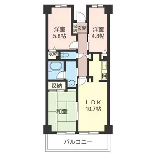 アゼリアハイム高松【3階】の間取り