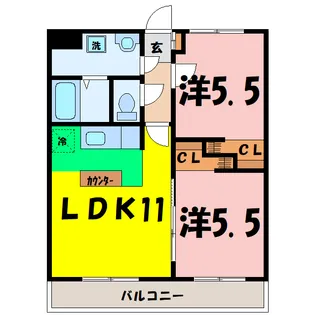 ファミーユ西木(熊谷市新堀)【3階】の間取り