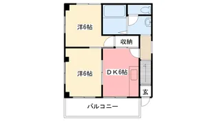 甲子園ファイブII【2階】の間取り