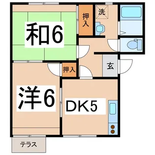 フレグランスマルヤマB【1階】の間取り