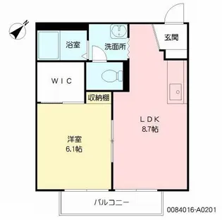 ディアス帯山【2階】の間取り