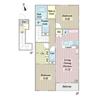 LUMIAS【2階】の間取り