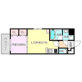 プレジオ新大阪【2階】の間取り