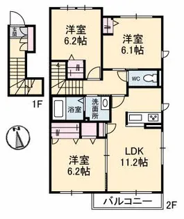 リラフォートf【2階】の間取り