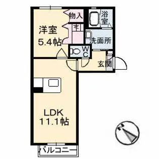 クリスタル・クロスバレー【2階】の間取り