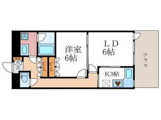クリヨン岡崎【1階】の間取り