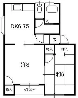 アベニューハウス B【2階】の間取り