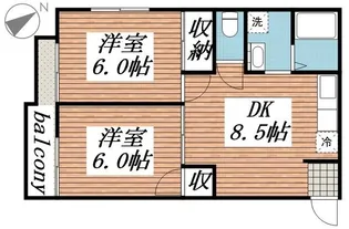 プレミール・オオスミ【1階】の間取り