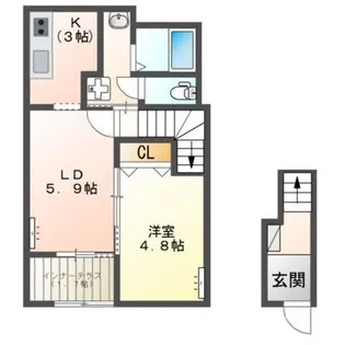 アベニール コート【1階】の間取り