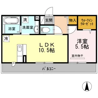 グランシャリオ B棟【3階】の間取り