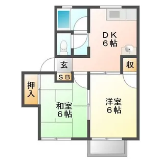 ハイツジュネス【1階】の間取り