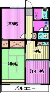 シティ東二番館【1階】の間取り