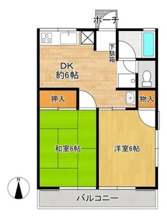 シティハイム池之端【2階】の間取り