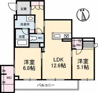 オリエンテ青江【2階】の間取り