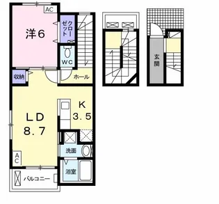 カーサ アンダンテII【3階】の間取り