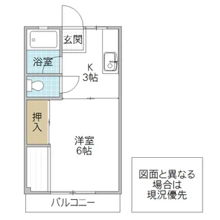 すずらんハイツ【1階】の間取り