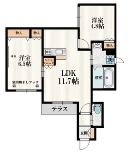ヘーベルメゾン桶川【1階】の間取り