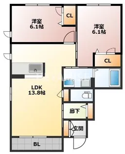 コンフォーザ【1階】の間取り