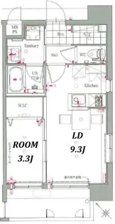 ソシオスヒルズイン博多【2階】の間取り