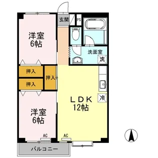メゾン等々力【1階】の間取り
