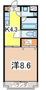 ハイブリッジ【3階】の間取り