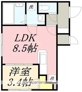 アマン小樽【4階】の間取り