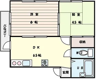 ホワイトシャトレー中野【2階】の間取り
