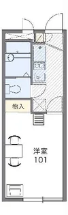 レオパレスエスペランサB【2階】の間取り