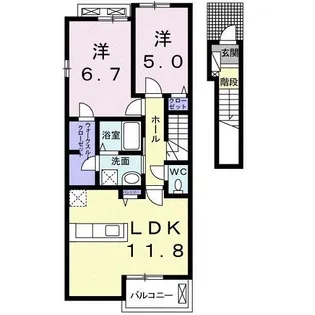 エヴァ C【2階】の間取り