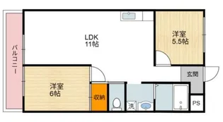 第一盛運マンション【4階】の間取り