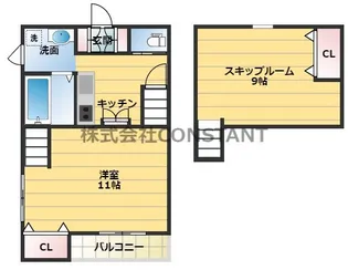 ココカラハウス南佐古(A・B)【1階】の間取り