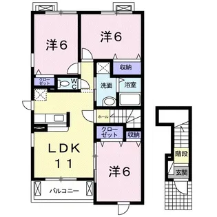 ブリーゼII【2階】の間取り