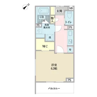 ミルコラール【3階】の間取り