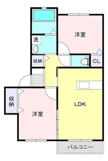 ドミール新白河 A棟【1階】の間取り