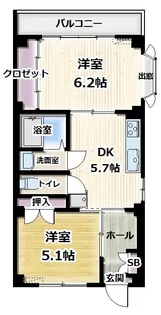 武蔵野プラザひばりが丘パートI【4階】の間取り