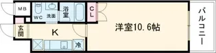 ウイング稲荷町【8階】の間取り