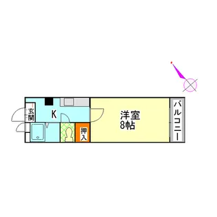 ホーユウコンフォルトレディース金沢寺町【4階】の間取り