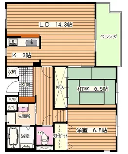 コウジィーコート【3階】の間取り
