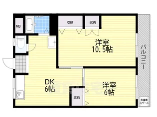 森本マンション【2階】の間取り