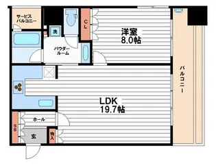 リーガルタワー大阪【25階】の間取り