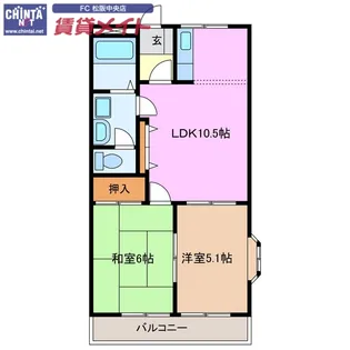 クレストール【2階】の間取り