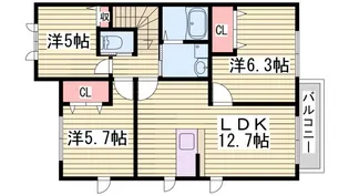 MAST COURT加古川南 A棟【2階】の間取り