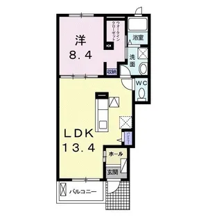 クオレッティD【1階】の間取り